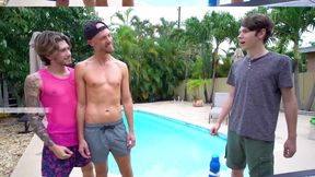 Innocent Young Twink Gets Covered In His Stepdad's Hot Cum After Gloryhole Blowjob