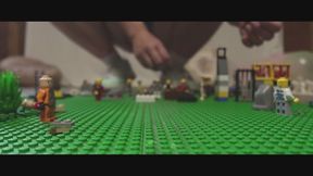 Tiny Lego Village - Giantess Steps Near and Sits on Lego Men with Her Gigantic Ass and Sneakers and Tries to Play With The Tiny Men