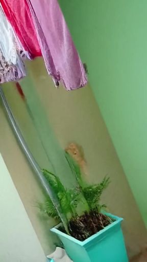 Epic moment from &quot;Indian College stepsister Sex while putting clothes out to dry&quot;