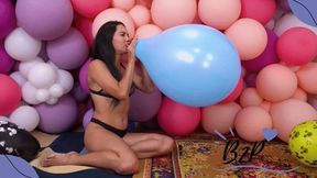 Dani Epic Blow to Pop: Watch Her Inflate a Stunning 16" Balloon Until It Bursts!