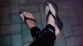 black polish on my toes :)