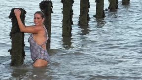 Curvy Young MILF Skinny Dipping in October