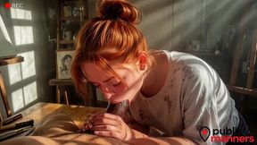 my neighbor, who s an artist, is willing to offer up her deep throat and ass for a good “investment”