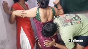 Indian Best Threesome Sex First Time Two Girls and One Guy Hardcore FFM.