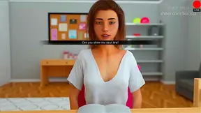 Stepsister Masturbates On Webcam Nearly Caught By Mom In 3D Porn