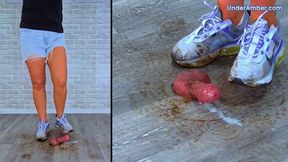 Busting The Cum From Your Balls Under My Muddy Nike Air Max 2021 - Goddess Amber - 196 Split Cam - Trample Trampling CBT Trainers Shoejob Crush