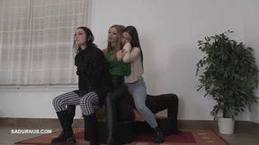 Under three Mistresses's ass mp4