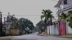 A Big Boobs Threesome in Africa