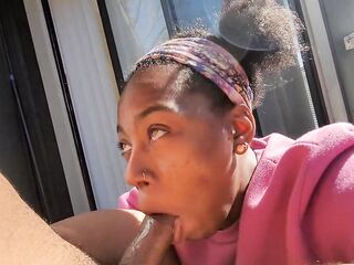 Sucking Rod on the balcony another time