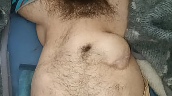 Showing my hairy chest and cock