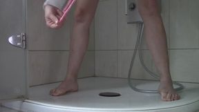 Soaking My Orange Thong in the Shower