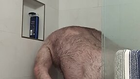 Older bear daddy showers up: a beary tale of an old-timer taking a shower