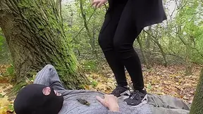 Trampling session in the wood, for the poor man by Femdom Austria