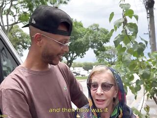 Tattooed 81 Years Old Granny Picked up for Anal