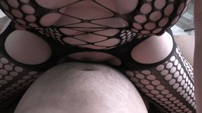 Cheating wife come home with a creampied pussy, put condom and cuckold hubby`s cock and femdom ride him! - Milky Mari