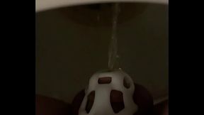 Peeing while locked in my cage~