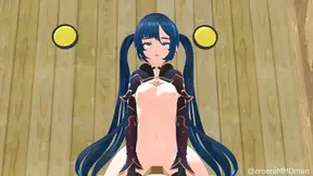 Hentai Genshin Impact Mona Cowgirl Sex Blue Hair Color Edit Smixix