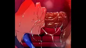 Hot Anime Babe Gets Drenched by Giant Cock in Steamy Threesome Action