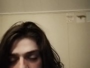 Sissy's LIPSTICK RUINED by DILDO