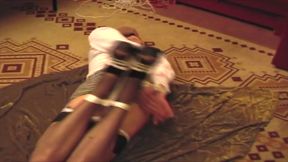 Panthyhose, Gag And Hood Bondage