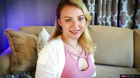 Thick booty college girl flashes panties then gets her pussy stuffed full