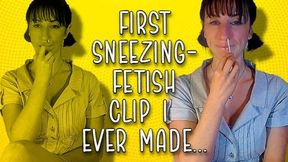 The very first sneeze fetish clip I ever made wmv