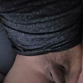 Touching flaccid uncut dick