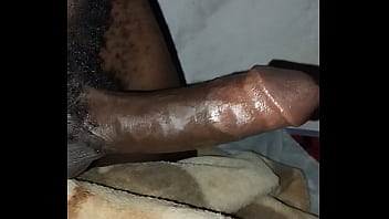 Ebony Hairy Black Twink Jerking his hard dick Inthe morning