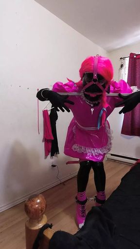 Sissy Maids Spiked Chastity Cage Self Bondage Torment