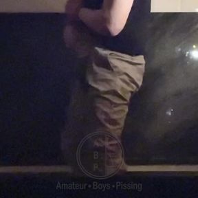 Pee Desperation Challenge Clothed Amateur Boy Got His Hands Tied up to Prevent Him to Piss