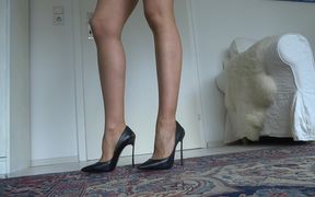 Perfect legs and high heels show