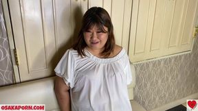 OSAKAPORN's fat Japanese ass talks dirty about her sex experiences before playing with a sex toy