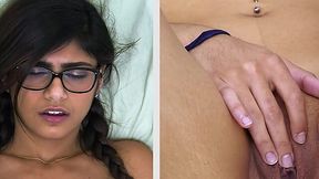Mutual handjob session and massage with Mia Khalifa is so good