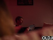 Tight pussy wants to get fucked and she swallows cumshot