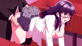 Horny & Busty Brunette Teacher Get Fucked At School - Hentai