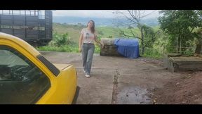 Cracking my old chevette in the farm