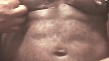Hot & Horny Black Muscle Cock & Tit Play With Juicy Ejaculation
