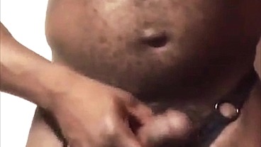 Hot & Horny Black Muscle Cock & Tit Play With Juicy Ejaculation