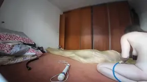 Couple's breathplay double orgasm