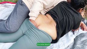 Daring Indian MILF Hira Outdoor Romance with Naked Ass Pressing, Cuddling Love Making