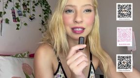 Julie Oliver Blonde JOI Drains Balls Gushing Explosion