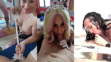 Mya Lorenn, Irogenia, Lyna Jade, Sally Lys Crazy funny Geek 2 Guys on 4 Girls orgy!