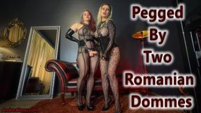 Pegged by Two Romanian Dommes: Lexi Noir And Domina Andrea Rosu spread your slut hole & take our cocks - Femdom POV & Strap On WMV