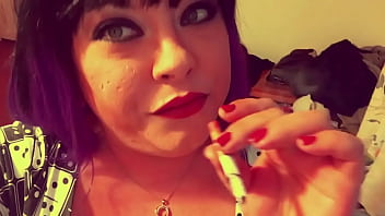 BBW British Domme Tina Snua Lights A Cigarette With Matches With Dangles, OMI&#039_s &amp_ Drifting