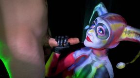 Harley Quinn Gives Puddin the Best BJ Bodypaint