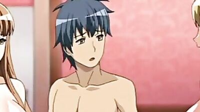 Innocent boy gets destroyed by horny cartoon babes in a wild creampie orgy