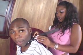 Busty Ebony Slut Drinks Sperm Out of Shoe After Hot Fuck with BBC