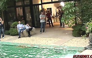 Kinky Asian amateur sucks cock before fucking in public