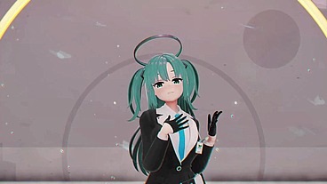 Blue Archive Yuuka Hentai Undress Dance Teddy Bear Playboy Girl Mmd 3D Clear Blue Hair