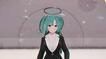 Blue Archive Yuuka Hentai Undress Dance Teddy Bear Playboy Girl Mmd 3D Clear Blue Hair